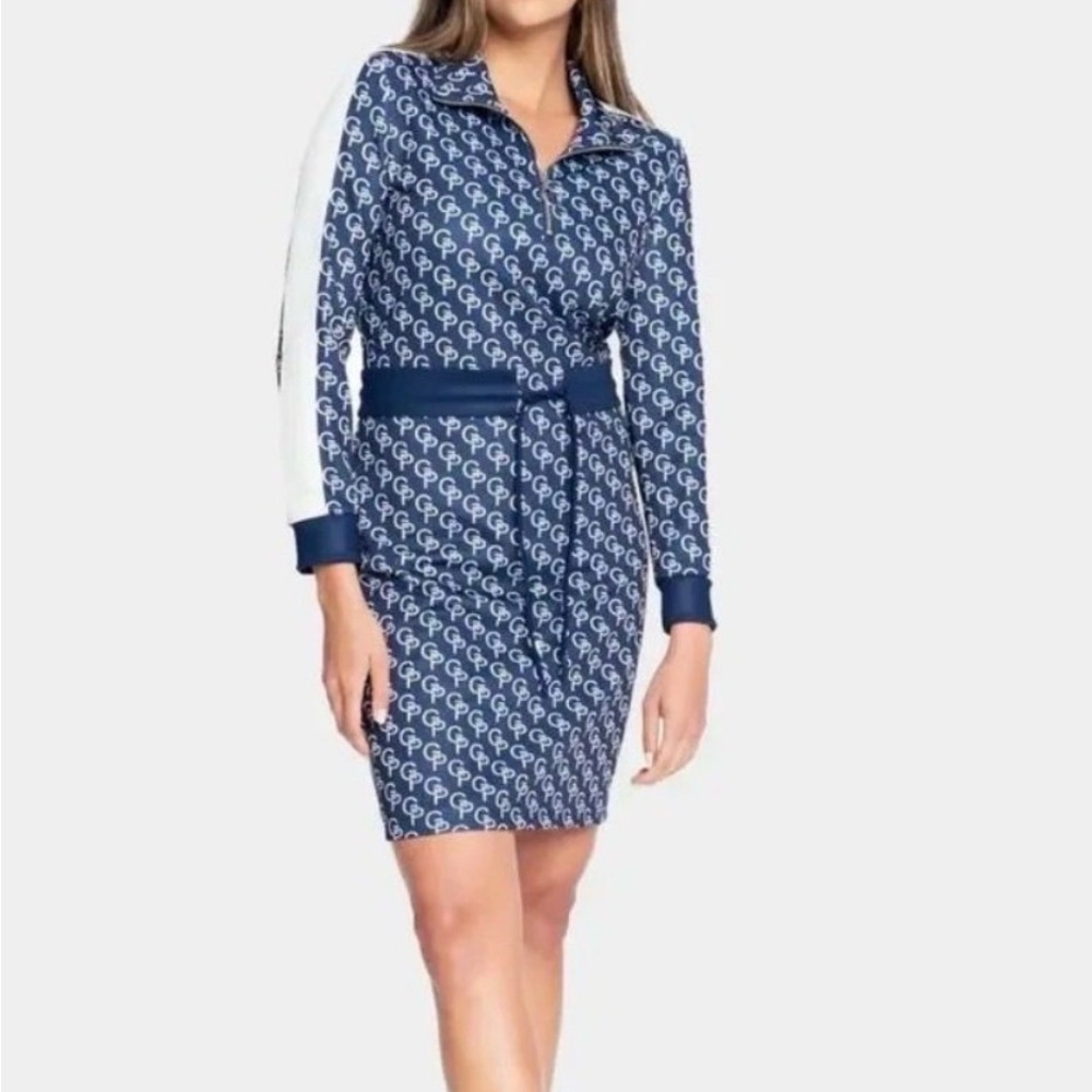 Sold Out $220 Pam & Gela Blue and White Patterned Dress